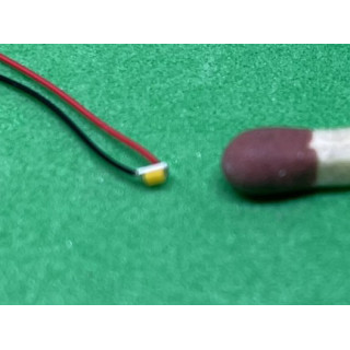 Lysdiod 0603 varmvit med plastisolerade anslutningstrådar