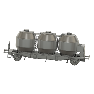 Pulvertransportvagn Ucs cylindrisk kula skala H0 1:87